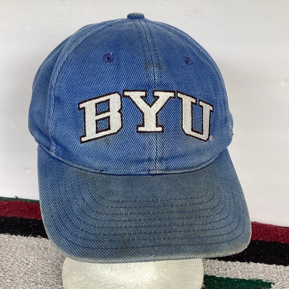 Vintage Nike red label BYU cougars SnapBack Hat Brigham Young - Picture 1 of 12